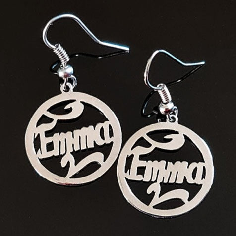 Moon - Latest Personalized Name Earrings