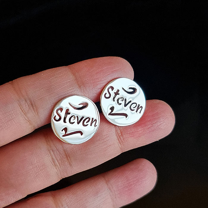 Make a Statement with Personalized Name Cufflinks - FORMAL CUFFLINKS