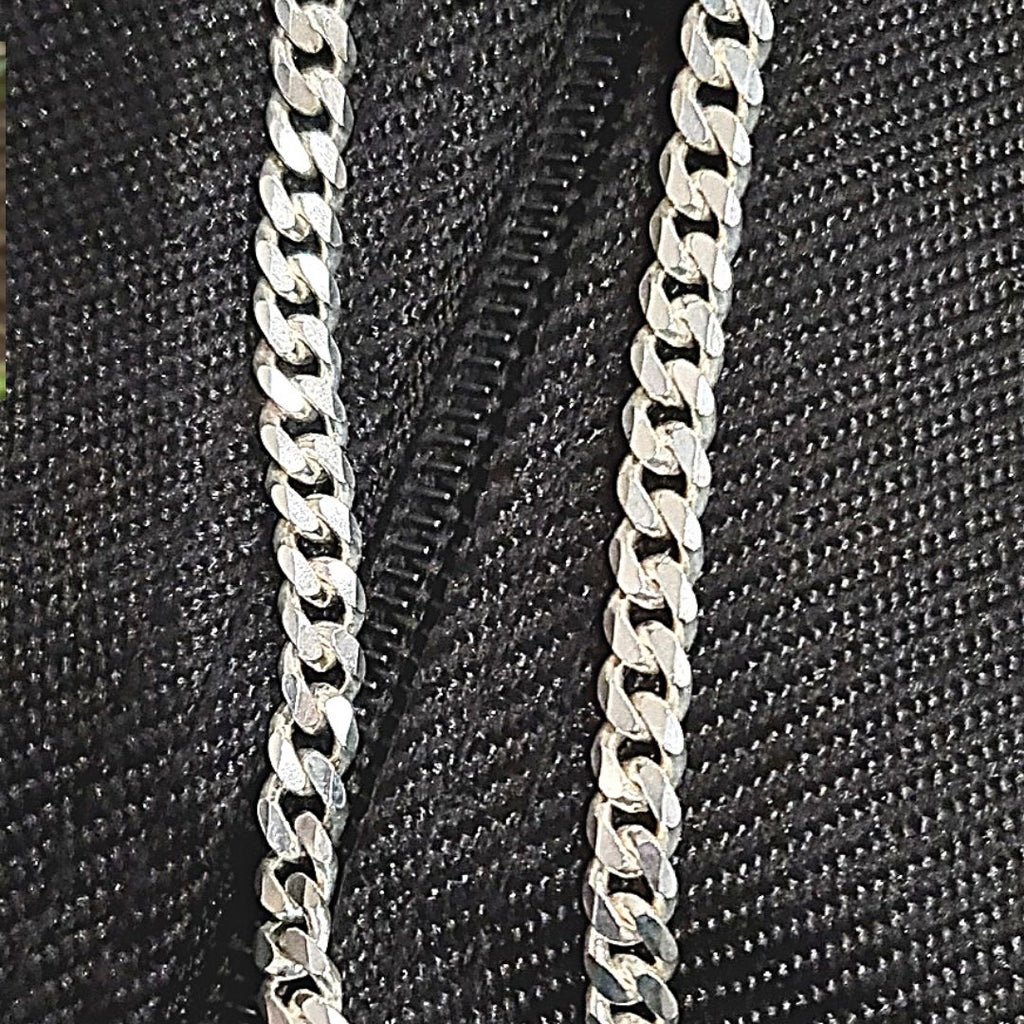 Stylish : Best 5mm Wide Solid Silver Cuban Chain for Men and Women