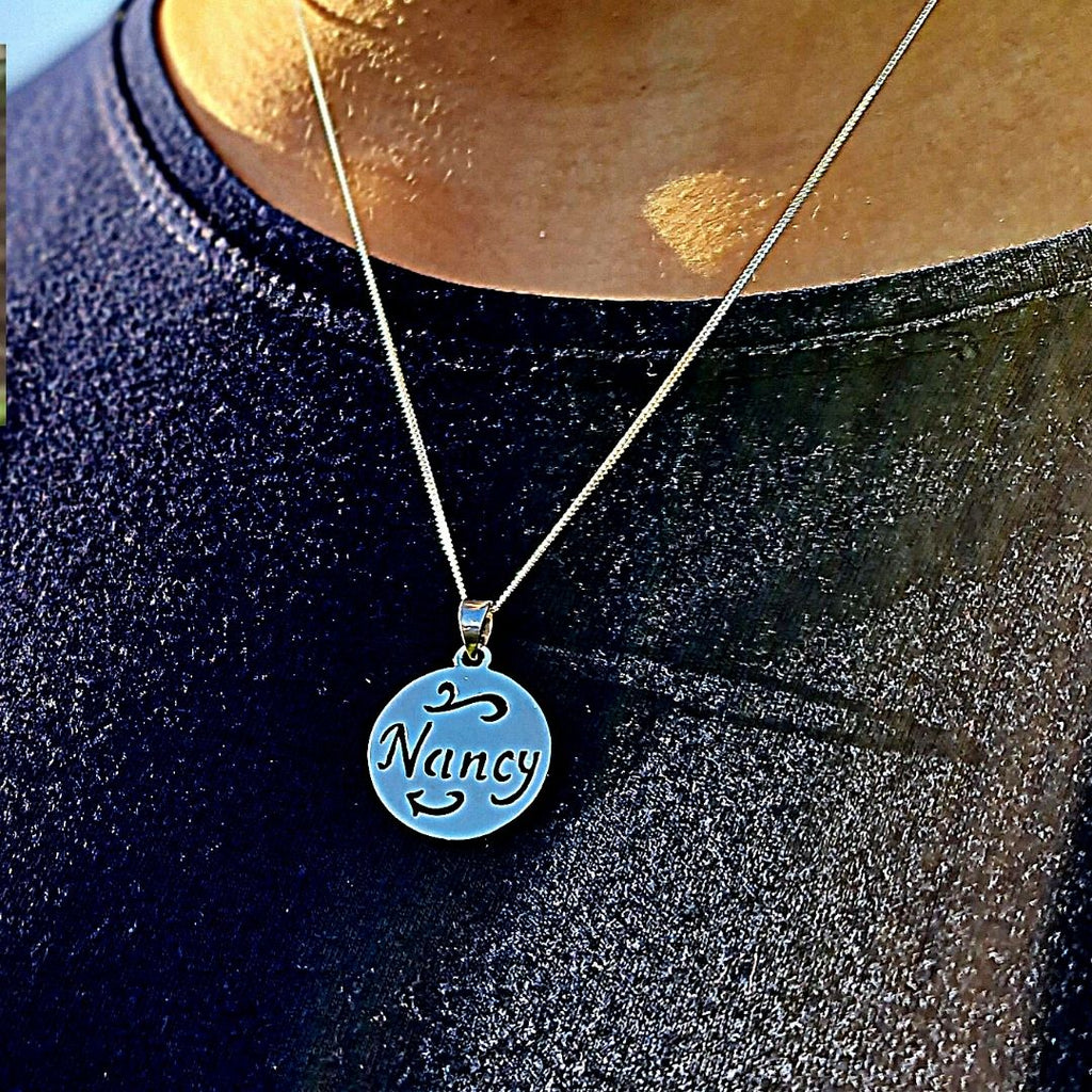 Personalized Earth Pendant for Kids in Durable Rhodium Finish