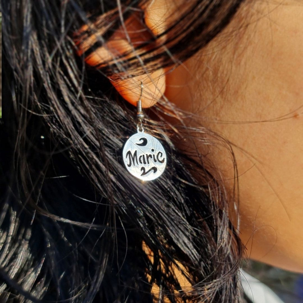 arabic designs earrings with name